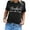Black, variant on Women's Thanksgiving Letter Print T-Shirt Summer Top