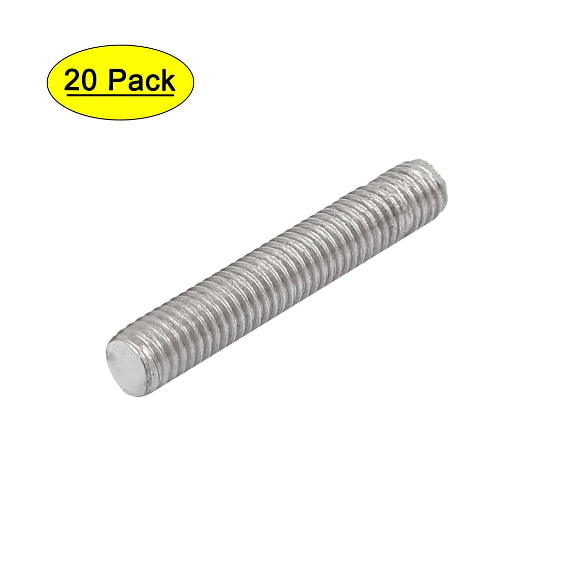 M5 x 90mm 304 Stainless Steel Fully Threaded Rod Bar Studs Fasteners 20 Pcs 