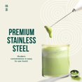 thumbnail image 2 of Jade Leaf Matcha – Moderno Juego De Regalo Para Principiantes Que Incluye: Batidor Eléctrico Matcha + Espumador De Leche, Cuchara De Acero Inoxidable, Tamiz De Acero Inoxidable Y Manual Impreso., 2 of 5