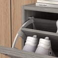 thumbnail image 4 of 2 Drawers Storage Cupboard Organizer Unit, 29.5 H Shoe Cabinet Shoe Rack Shoe, Gray, 4 of 8