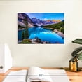 thumbnail image 3 of Elephant Stock Amazing Moraine Lake Wall Art - Horizontal Canvas Wall Art - Living Room Wall Decor - Nature Canvas - Blue And Teal Decor - 12" x 8", 3 of 8