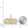 thumbnail image 2 of 925 Sterling Silver Yellow-tone Mens Baguette Round Cubic Zirconia Ceo Talking Fashion Charm Pendant Necklace for Men, 2 of 2