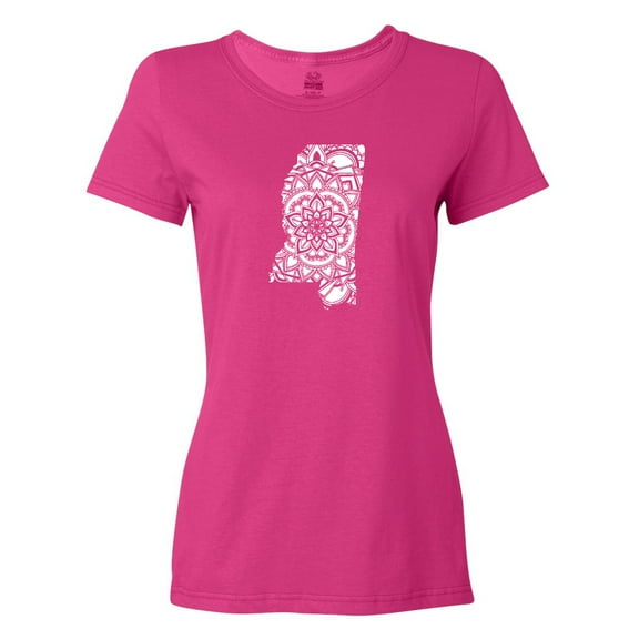 Inktastic Mississippi Silhouette Mandala Women's T-Shirt