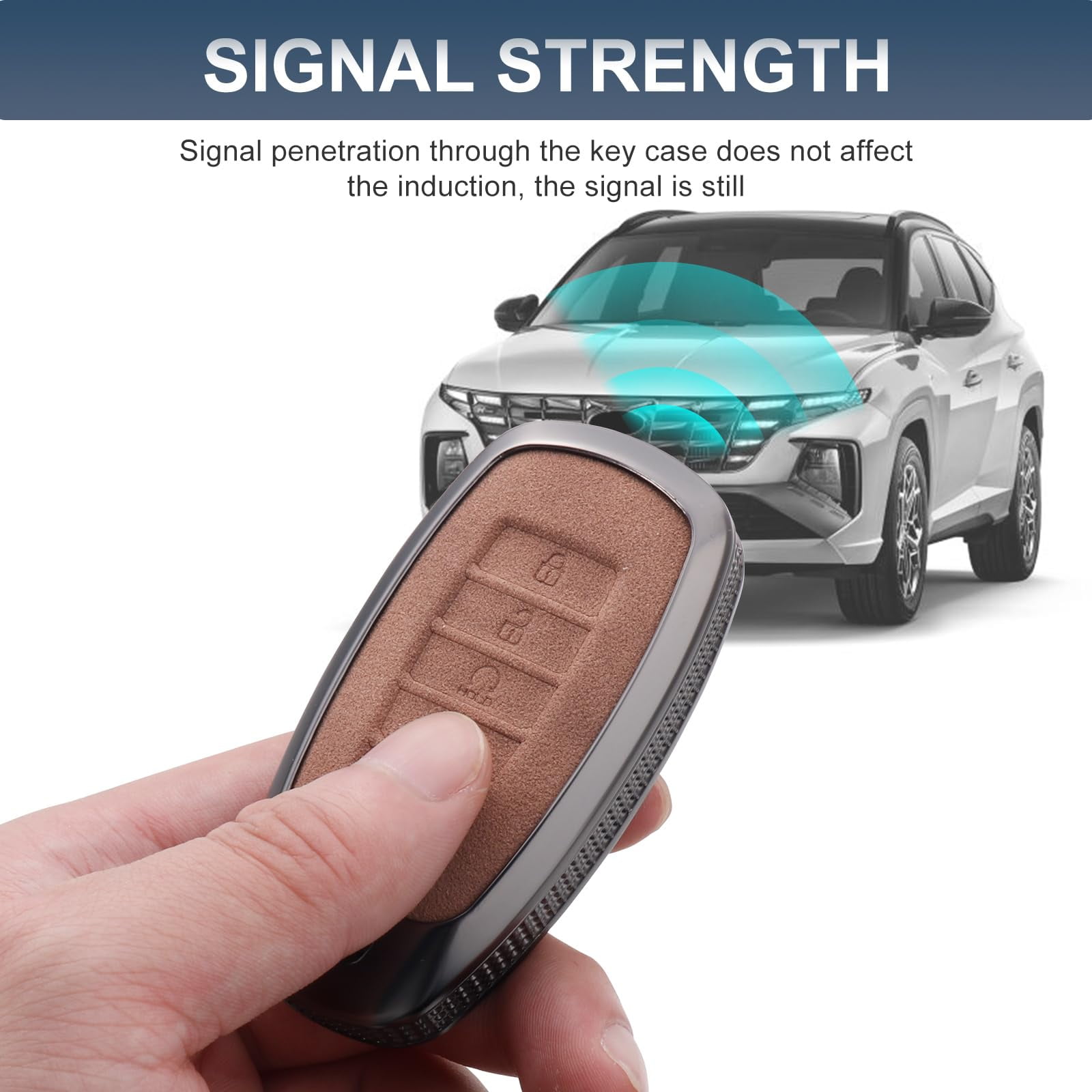 for Hyundai Key Fob Cover, Full Protection Key Case Shell Compatible with Hyundai Sonata Santa fe Tucson  5 Buttons