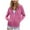 Pink, variant on idosla Womens Zip Up Hoodies Long Sleeve Hoodie Jackets Lightweight Tunic Sweatshirt Open Front Cardigan (Dark Blue, L)