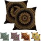 thumbnail image 2 of 2 fundas de almohada aspecto lino para cojines decorativos, cojines, cojines de sofá, fundas de cojines, estampados de mandalas y estilo étnico (vintage mandala 1, 50x50, 2 of 4