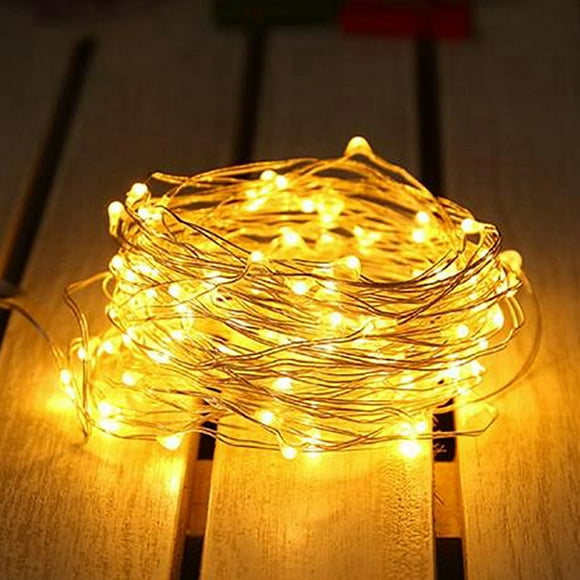 Cadena de Luz LED Jadeshay de Batería 10M 100 Luces de Alambre de Cobre