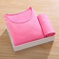 thumbnail image 4 of Guardurnaity Ropa interior gruesa de temporada de invierno, camiseta interior para mujer, calzoncillos largos, ropa interior cálida, ropa de conjuntos de ropa 8Rojo rosa/5XL85-95kg, 4 of 6