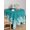 Aqua, variant on Aqua Coastal Coral Table Cloth, White Ocean Marine Sea Nautical Beach Waterproof Tablecloth for Square Tables, Reusable Washable Fabric Table Cover for Restaurant Kitchen Dining Tables 54"x54"