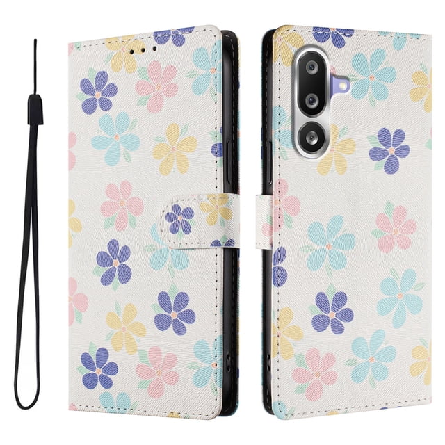 FOXDOCK Funda Tipo Cartera para Samsung Galaxy M36 con Soporte y Correa – Diseño de Patrones Lindos