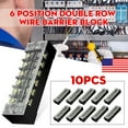 thumbnail image 1 of 600V 15A 6 Position Dual Row Wire Barrier Screw Terminal Connector Panel Block/Strip Bar TB-1506, 1 of 7