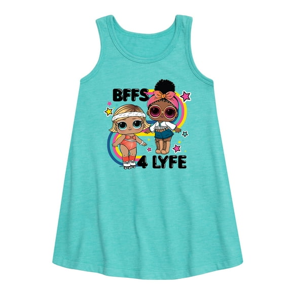 LOL Surprise! Dolls - BFF 4LYFE - Fit Queen & Foxy - Toddler & Youth Girls A-line Dress