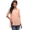 thumbnail image 2 of Uniexcosm Summer Women's Halter Chiffon Tank Tops Bow Tie V Neck Pleated Sleeveless Blouse Shirts, 2 of 10