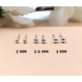 thumbnail image 2 of 3 mm Solid Silver Round Ball Shape Stud Earrings Very tiny Little Stud Earrings Classic 925 Silver Gift for her, 2 of 8