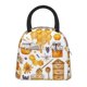 thumbnail image 1 of Fotbe Honey Bee Set Bolsa de Almuerzo con Estampado, Lonchera Aislada, Contenedor de Comida Reutilizable Tipo Cooler a Prueba de Fugas, 1 of 6