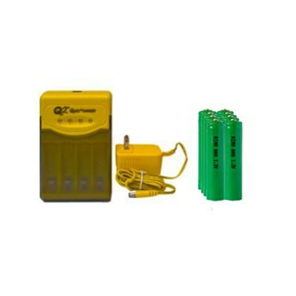 Quest Q2 Smart Charger + 8 AA NiMH Batteries (2700 mAh)