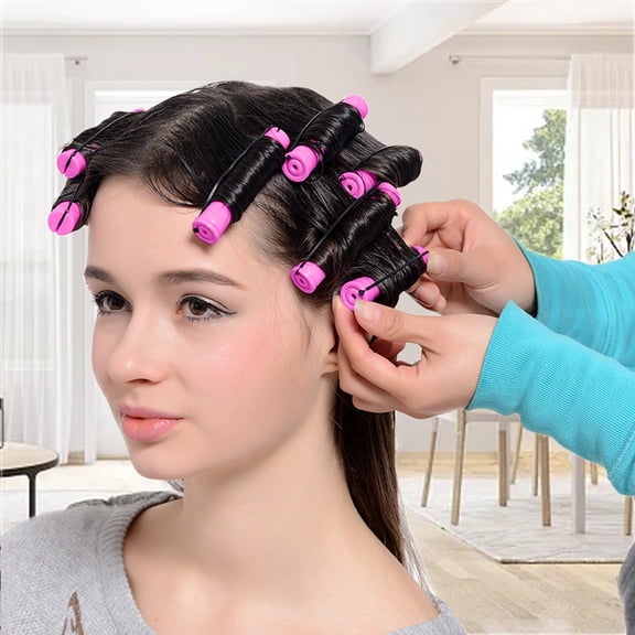 Short Band Cover Fringe Curling Border Cold Bar Hair Styling Tool for Smooth 12PCS