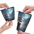 thumbnail image 3 of Lsque Moonlit Sea Sailboat Pattern Telescopic Pencil Bag Pen Holder Stationery Case, Stand-up Retractable Transformer Bag Organizer, 3 of 6