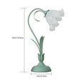 thumbnail image 2 of Table Lamp Flower Lily Shaped Glass Green Desk Light  Decor Atmosphere Light, 2 of 12