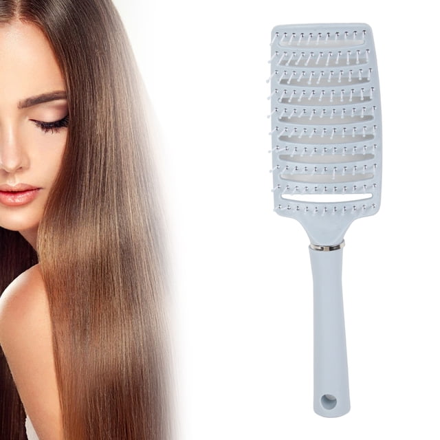 Brosse à Cheveux Professionnelle Creuse pour Femmes Hommes, Cheveux Épais et Raides, Palette Ventilée, Poignée Ergonomique, Peigne Rond, Multi-Usage, Évite la Casse des Cheveux, Matériau ABS, Pratique