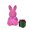 B, variant on Ltdhehe Flocked Easter Bunny Figurine with Bow Tie Cute Rabbit Centerpiece for Easter Signs Centerpieces Farmhouse Home