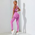 thumbnail image 1 of Conjunto de yoga para gimnasio de color sólido sin costuras, mallas deportivas suaves, chaleco deportivo y leggings de yoga, chándal para mujer, traje de gimnasio para entrenamiento completo, 1 of 5