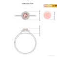 thumbnail image 4 of ANGARA Natural Round Morganite Halo Ring with Diamond Accents in 14K White Gold for Women | Birthday, Anniversary, Jewelry Gift for Women | Natural Morganite Ring, 4 of 8
