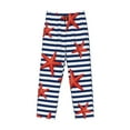thumbnail image 4 of Junzan Men'S Pajama Pants Starfish Navy Blue Stripe Sleepwear Pants Pj Bottoms Drawstring And Pockets, 4 of 9