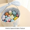thumbnail image 3 of Easter Bunny Storage Bin with Pompoms - Collapsible Fabric Basket for Egg Hunt, Gifts & Organizing., 3 of 6