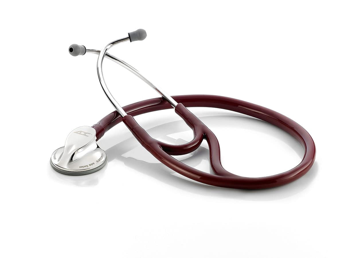 ADC Adscope 600 Platinum Series Cardiology Stethoscope with Tunable AFD Technology, Burgundy