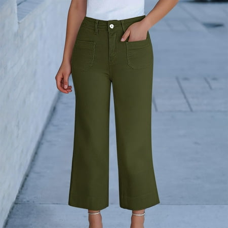 SNKSDGM Women s Plus Panties for Women Pack Thong Plus Size Summer Pants for Women Womens Cropped Wide Leg Pants High Waisted Stretchy Flare Pants Casual Baggy Trousers Xl