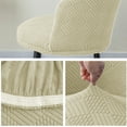 thumbnail image 5 of 2 Pcs Housse Fauteuil Rond Dossier Courbé Housse de Chaise Extensible Douce Moderne du Milieu du Siècle Housse de Chaise d'Accent pour Cuisine Salon, 5 of 5