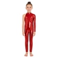 thumbnail image 1 of vastwit Justaucorps de Ballet à Manches Longues pour Filles Gymnastique Patinage Combinaison Intégrale Rouge 10, 1 of 7