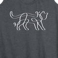 thumbnail image 3 of Instant Message - Ribbon Cat - Women's Racerback Tank Top, 3 of 6