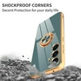 thumbnail image 6 of Slim Electroplated Plating TPU Ring Stand Case for Samsung Galaxy S24,Dteck Shockproof Rubber Case Built-in 360° Ring Holder Magnetic Back Cover for Galaxy S24,Gray, 6 of 6