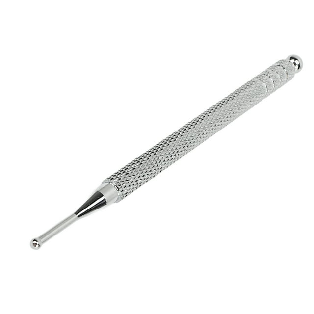 Pluma de acupuntura de cobre para oreja, herramienta profesional ergonómica para masaje de reflexología de acupuntura auricular, color plateado