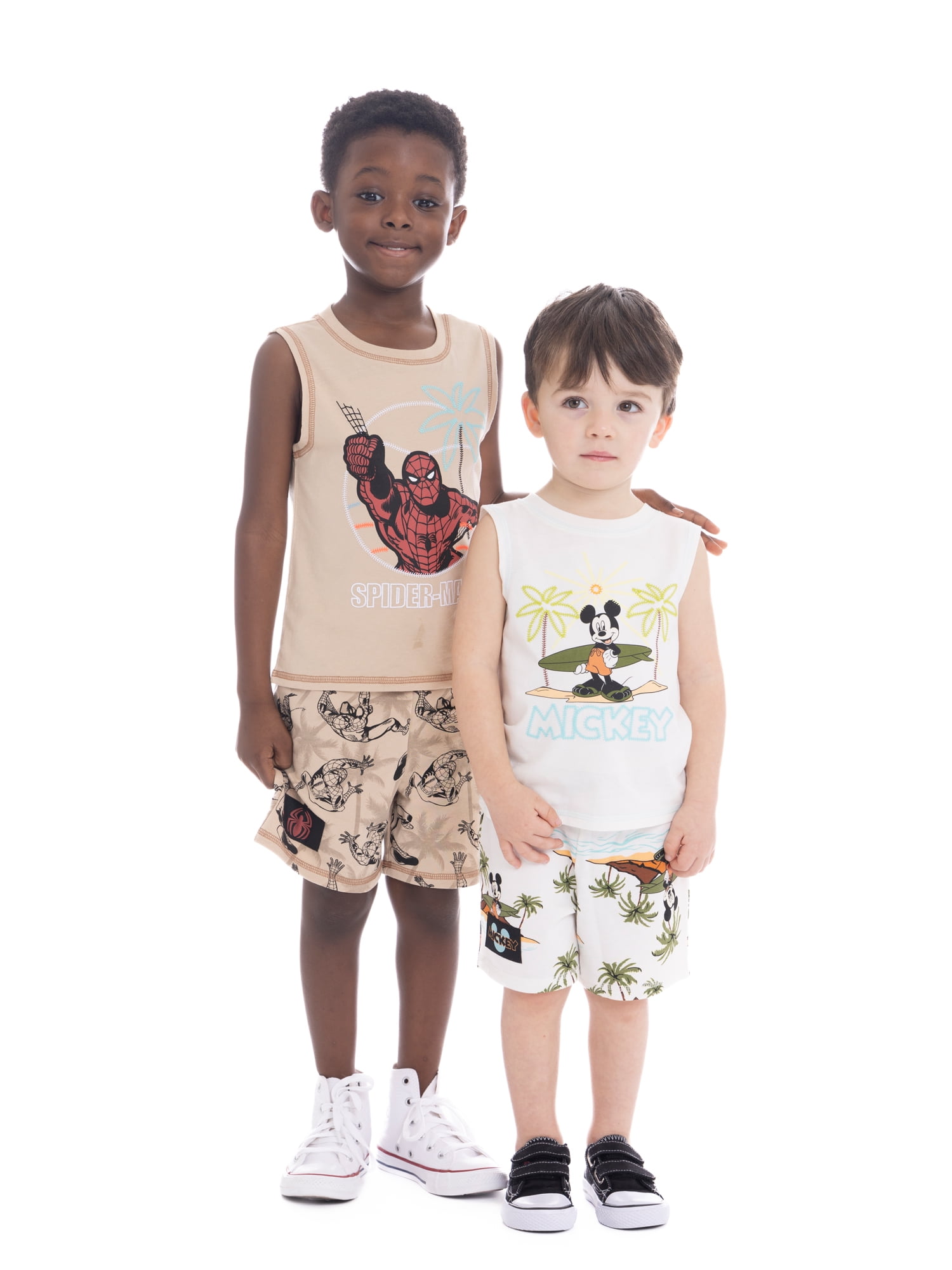 Mickey Mouse Toddler Boys Graphic Print Tank Top and Shorts Set, 2-Piece, Sizes 12M-5T