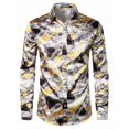 thumbnail image 1 of Camisas hawaianas con cadena dorada, camisas con estampado de mariposas en 3D, camisas de moda para hombres, blusas playeras de manga larga, camisas de solapa de lujo, ropa para hombres, 1 of 6