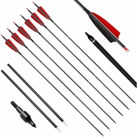 Carbon Arrows 3 Take Down Hunting Practice Target Arrows Portable for Compound Recurve Long Bows Spine 500 Pack of 6PCS$$Other