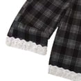 thumbnail image 5 of Edvintorg Girls Pants Winter 2026 Fashion Plaid Elastic Wasit Lace Wide Leg Baggy Pants Kids Clothes Girls 1-14 Years, 5 of 7