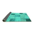 thumbnail image 2 of Ahgly Company Indoor Rectangle Patchwork Turquoise Blue Transitional Area Rugs, 5' x 8', 2 of 4