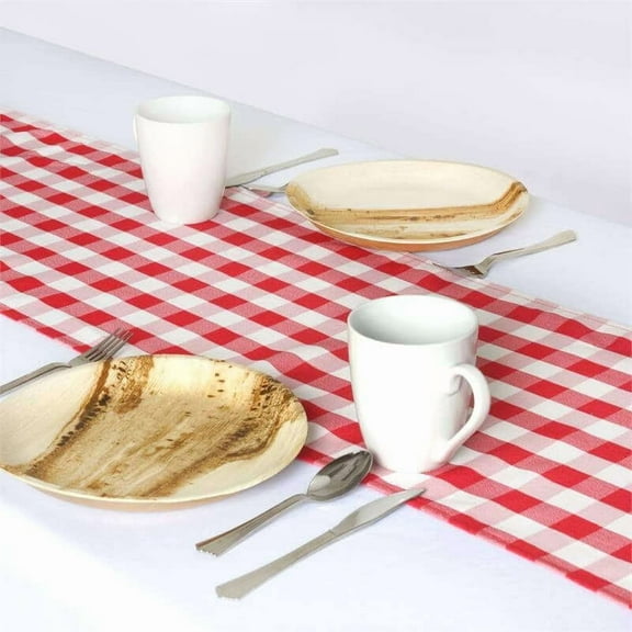Efavormart Buffalo Plaid Table Runner | Red / White | Gingham Polyester Checkered Table Runner