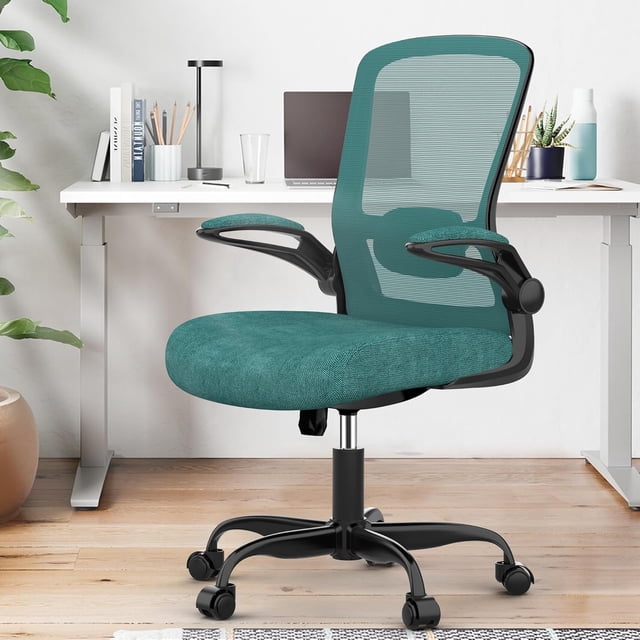 Office Chair Ergonomic Desk Chair with Adjustable Lumbar Support & Seat Height Back Mesh Computer Chair with Flip-up Armrests Task Chairs (Modern Amethyst)