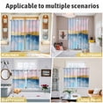 thumbnail image 6 of Oil Painting Pink Blue Kitchen Curtains Small Short 39 Inch Length, Artwork Abstract Modern Grommet Top Bedroom Living Room Curtains, Light Filtering Cafe Curtain Drapes 2 Panels Set 55''x39'', 6 of 9