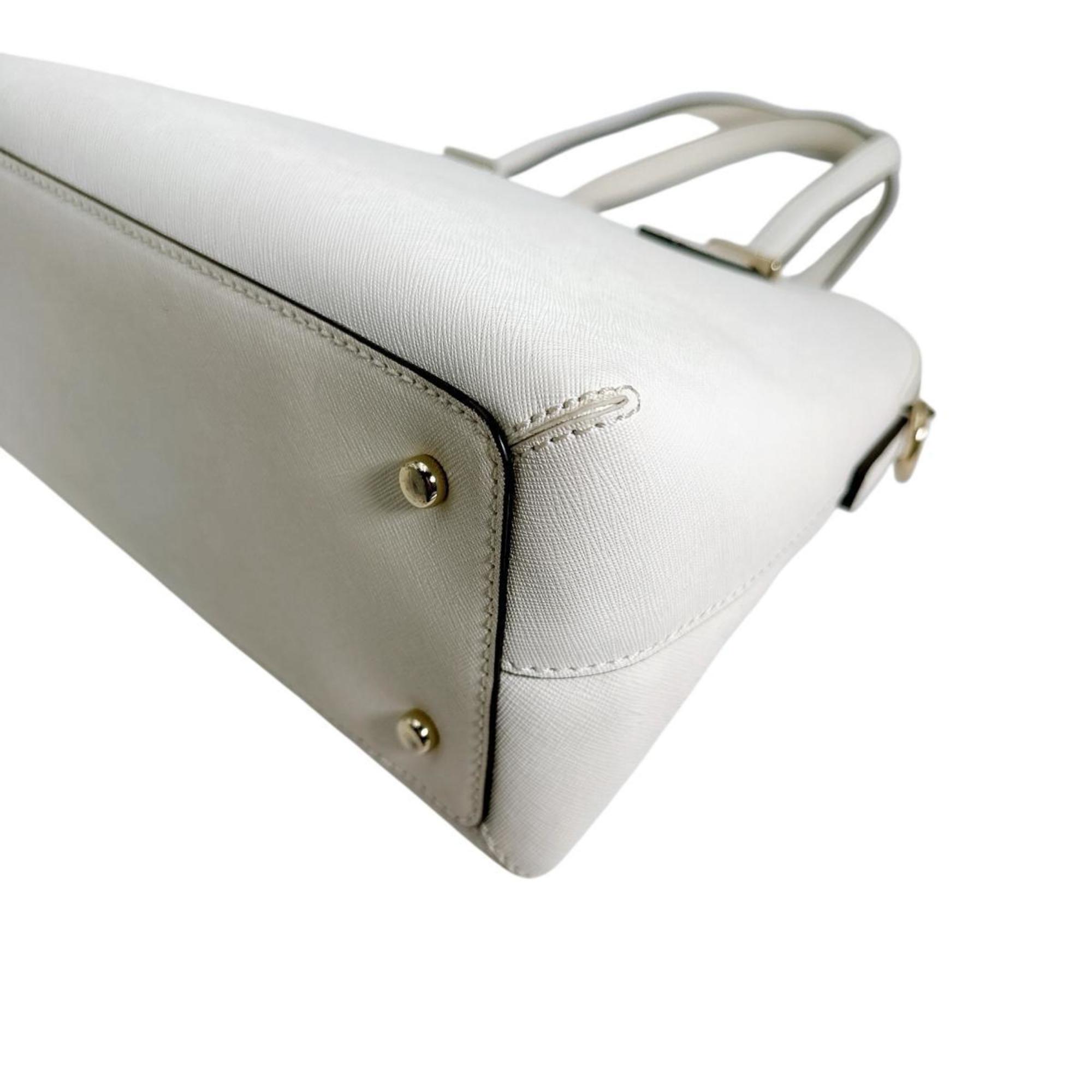 Pre-Owned Kate Spade handbag, 2-way bag, shoulder cowhide leather, PXRU4471, white (Good)