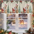 thumbnail image 5 of Christmas Cat Valance Curtain for Windows Winter Snowflake Christmas Tree Poinsettia Curtain Valances Short Window Treatments Panels for Kitchen Bathroom Laundry Room Basement 54 x 18 Inch, 5 of 7
