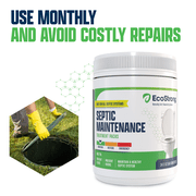 Septic Tank Treatment Packets: Breaks Down Grease, Paper, Organic Solids and Control Septic Odors - 2 Year Supply