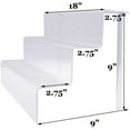 thumbnail image 3 of 888 Display Three-Tier Acrylic Step Display Ultra Clear and Versatile Risers 18"W x 9"D x 9"H - 3PACK, 3 of 3