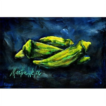 

Caroline s Treasures MW1229PLMT Okra Bleu Fabric Placemat Multicolor