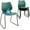 Green, variant on Stackable Waiting Room Chair, Stacking Office Chair with Ergonomic Lumbar Support and Metal Legs, Plastic Desk Chairs for Conference School Church Guest Reception Set of 4, Black